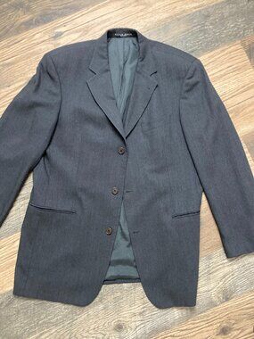 Hugo Boss Suit Jacket 42 L Gray Wool  EINSTEIN USA Luxury Designer Sport